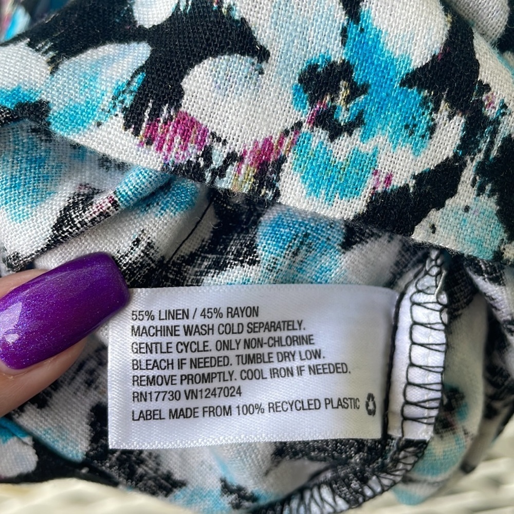 Future Collective Blue Ditsy Floral Print Cargo Skirt - Picture 12 of 12